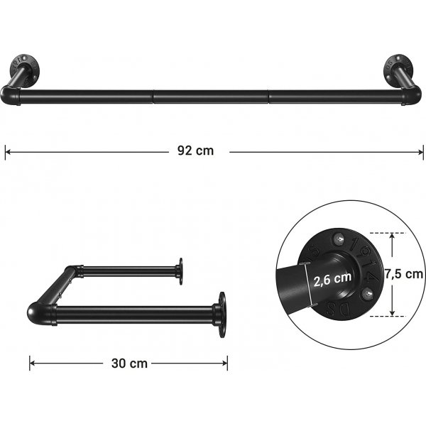 Kl�dst�ng bredd 92 cm - Svart