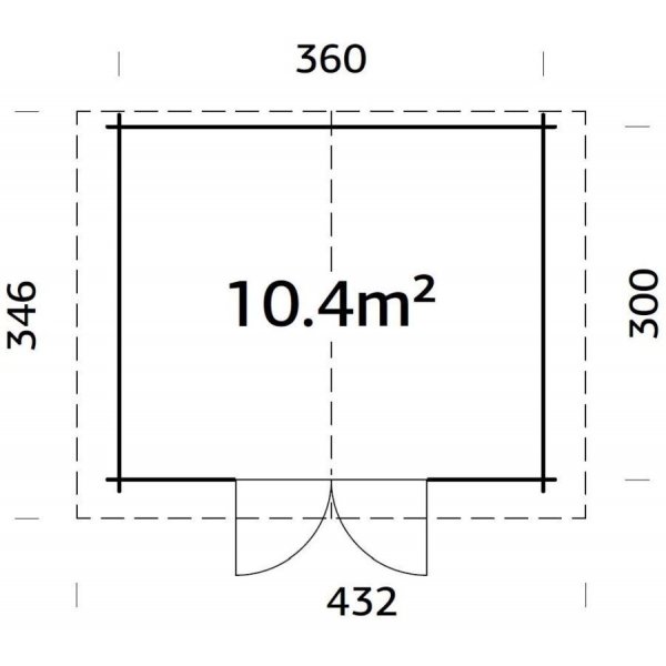 Friggebod-hus Tina - 10,4 m² Friggebod-hus Tina - 10,4 m²