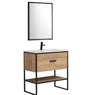 Badrumsmöbler Brooklin 80 cm - Tvättställ med spegel