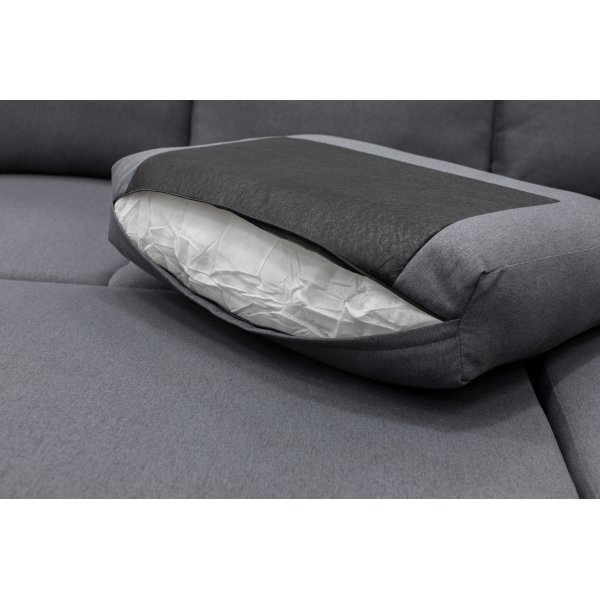 U-soffa b�ddsoffa T�rn� med f�rvaring - 304 cm - m�rkgr�