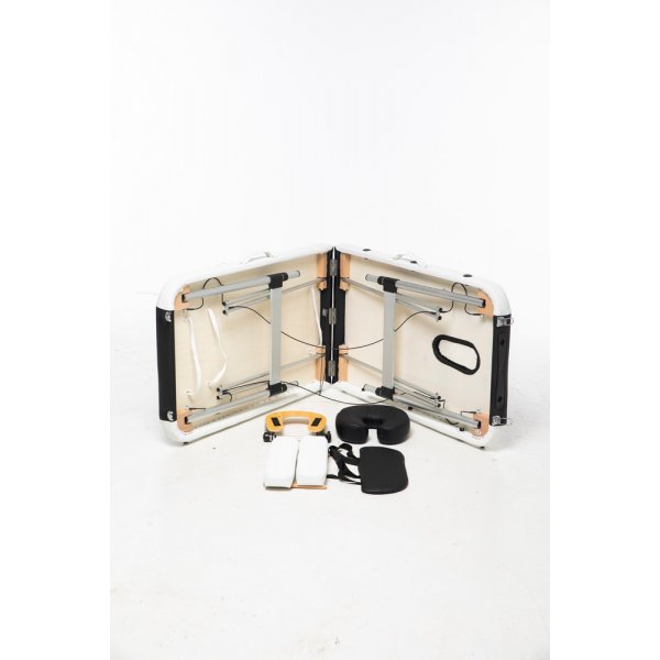 2-zons massagebänk - Svart & Vit 2-zons massagebänk - Svart & Vit