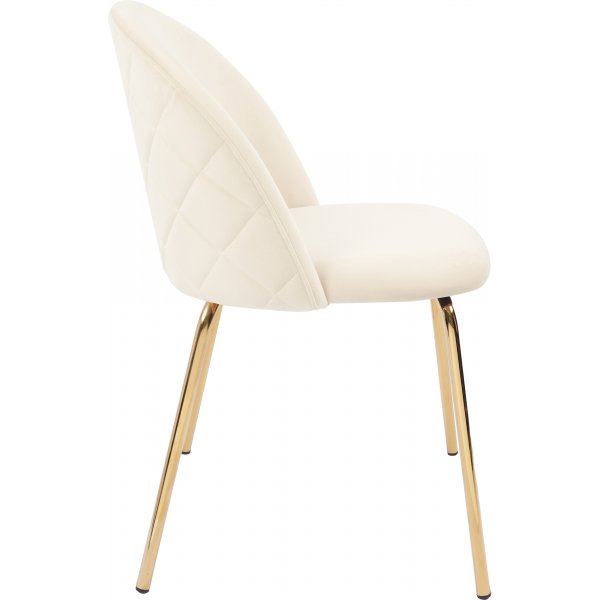 Stol beige sammet guldiga ben - Plaza Stol beige sammet guldiga ben - Plaza