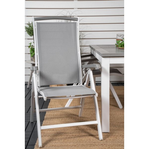 Ekenäs Matgrupp (160x90) - Vit/Grå - 4 Stolar Ekenäs Matgrupp (160x90) - Vit/Grå - 4 Stolar