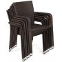 Matgrupp Sumba bord + 4 stolar - Brun melerad