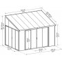 Canopia San Remo Outdoor-Zimmer 12,8 m - Dunkelgrau
