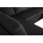 Solna U-sofa i sort PU A3D Solna U-sofa i sort PU A3D
