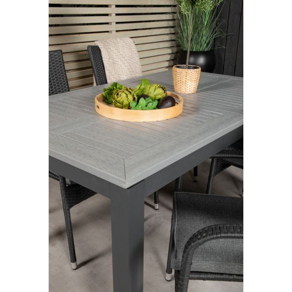 Ekenäs Matgrupp (152x90) - Svart/Grå - 4 Stolar Ekenäs Matgrupp (152x90) - Svart/Grå - 4 Stolar