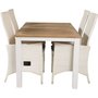 Dotorp Matgrupp (160x90) - Vit/Natur - 4 Stolar