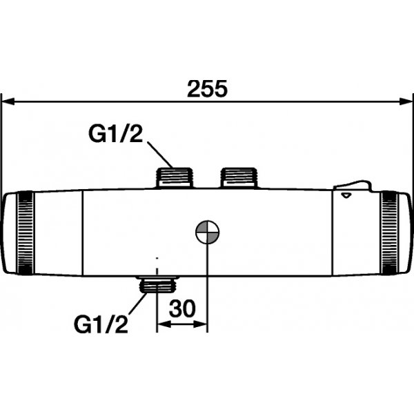 FM Mattsson S�kerhetsblandare f�r dusch (40 c/c), Origo Krom - 9486-0000