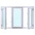 Aluminiumfönster - Utåtgående - 3-glas - 3 luft - U-värde 1.1