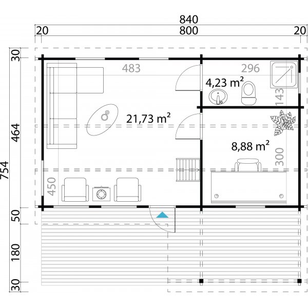 Fritidshus Barbro B - 39,6 m² Fritidshus Barbro B - 39,6 m²