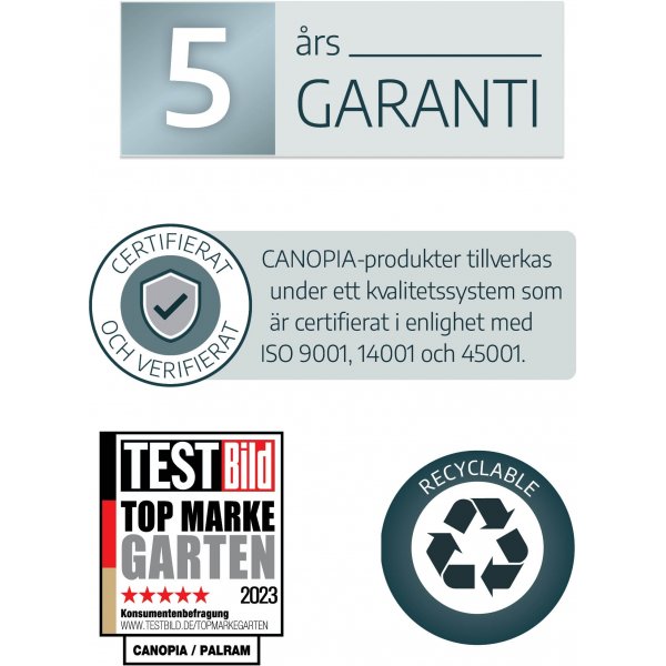 Canopia Balance Polycarbonat Drivhus 14,8 m� - M�rkegr�