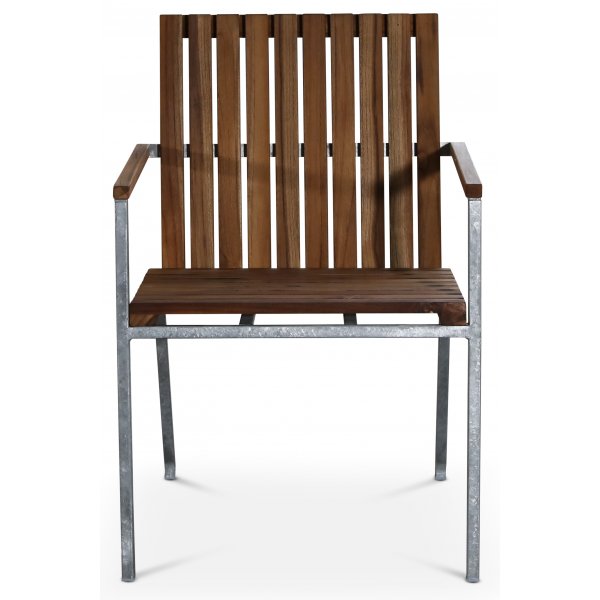 Alva matstol - Teak / Galvaniserat stl