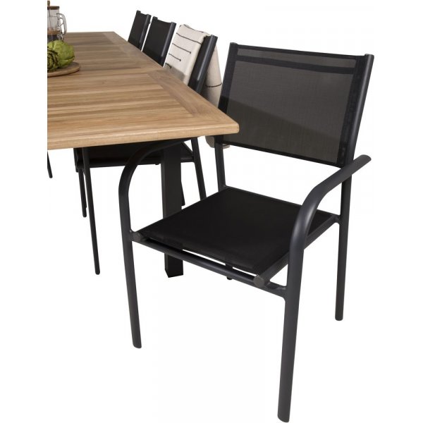 Dotorp Matgrupp (160x90) - Svart/Natur - 8 Stolar Dotorp Matgrupp (160x90) - Svart/Natur - 8 Stolar