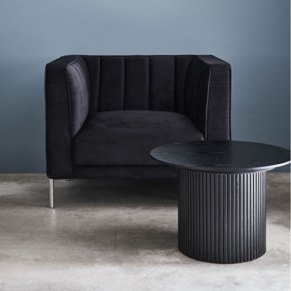 Scarlett soffbord �60 cm - Svart ask
