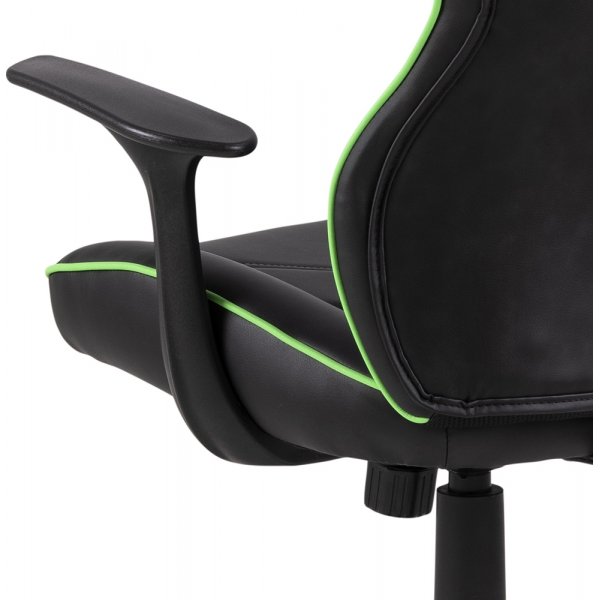 Vayne svart spelstol med gr�na detaljer