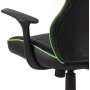 Vayne svart spelstol med gr�na detaljer