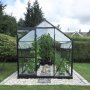 V�xthus Neptunus 6,2 m� h�rdat glas svart ram - Gardeney + V�xthusreng�ring Juliana - Bio Clean reng�ringsmedel glas