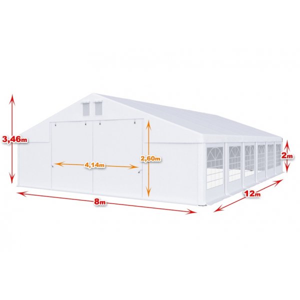 Partytelt i PVC - 8 x 12 m Partytelt i PVC - 8 x 12 m