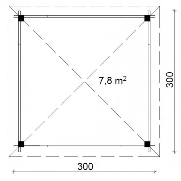 Paviljong Hampus - 8 m² Paviljong Hampus - 8 m²