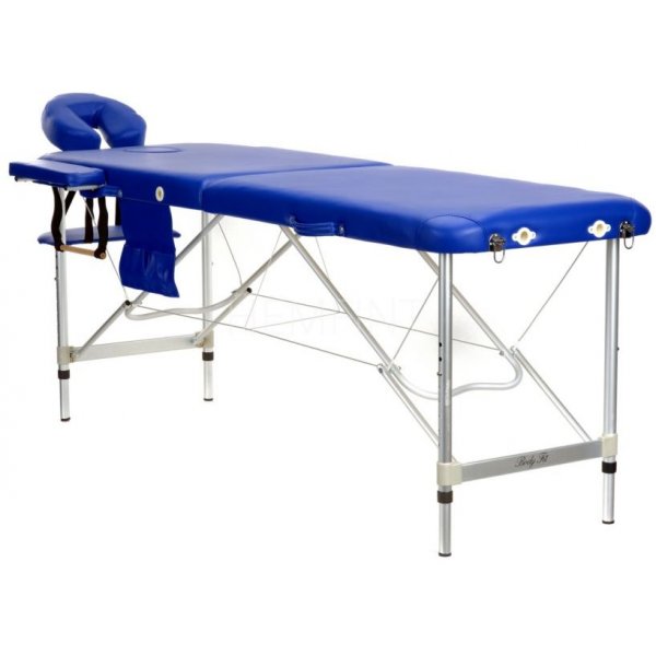 Massagebnk med metallben - 2 zoner - Bl