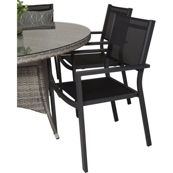 Frubol Matgrupp (�150) - Svart/Gr� - 6 Stolar