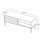 Inez tv-b�nk i brunoljad ek - Bredd 120 cm