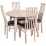 Matbord Genova f�rl�ngningsbart �110-160x110 cm whitewash oak