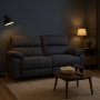 Reclinersoffa 2-sits extra bred i gr�tt - 197 cm