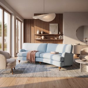 Sofa Lyseblå 300 cm - Howard Luxor Sofa Lyseblå 300 cm - Howard Luxor
