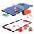 Spelbord med 4 spel - Biljard - Pingis - Bordsfotboll & Airhockey