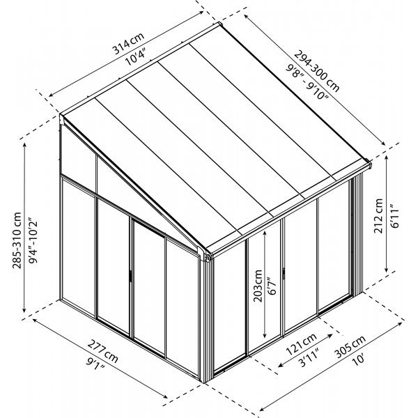 Canopia San Remo Udend�rs V�relse 9,2 m� - M�rkegr�
