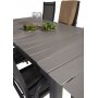 Prssebo Matgrupp (224x100) - Svart/Gr - 6 Stolar