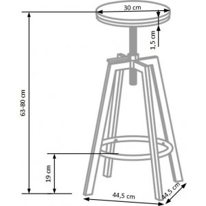 Barstol Janet - Brun/tr�