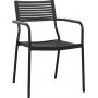 Pino stapelbar utestol - Svart / Beige