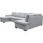 U-soffa Solna XL med f�rvaring - 367 cm - ljusgr�