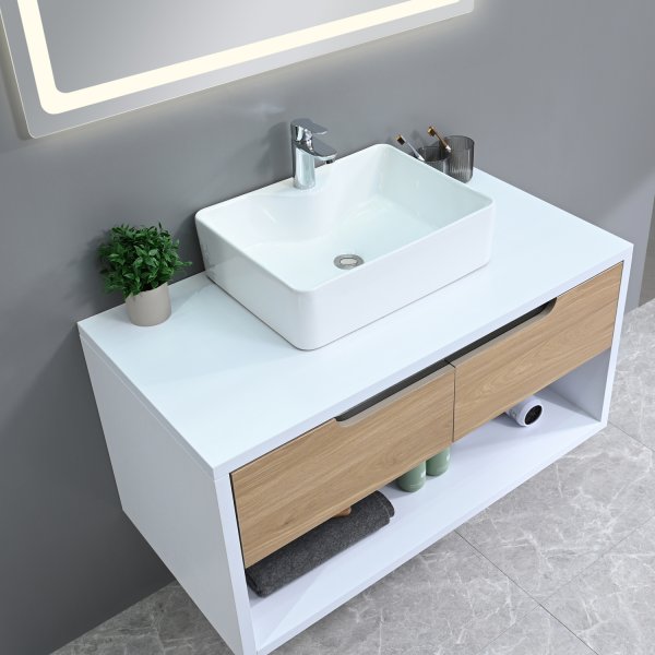 Badrumsmbler Pigeon - Vit & Tr