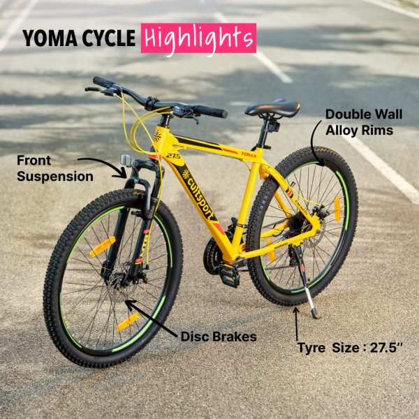 Mountainbike Yoma 27,5\\\" - Gul Mountainbike Yoma 27,5\\\" - Gul