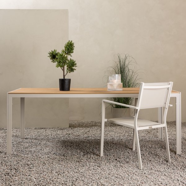 Chania Esstisch 205 x 90 cm - Beige + Reinigungsspray für Gartenmöbel Chania Esstisch 205 x 90 cm - Beige + Reinigungsspray für Gartenmöbel