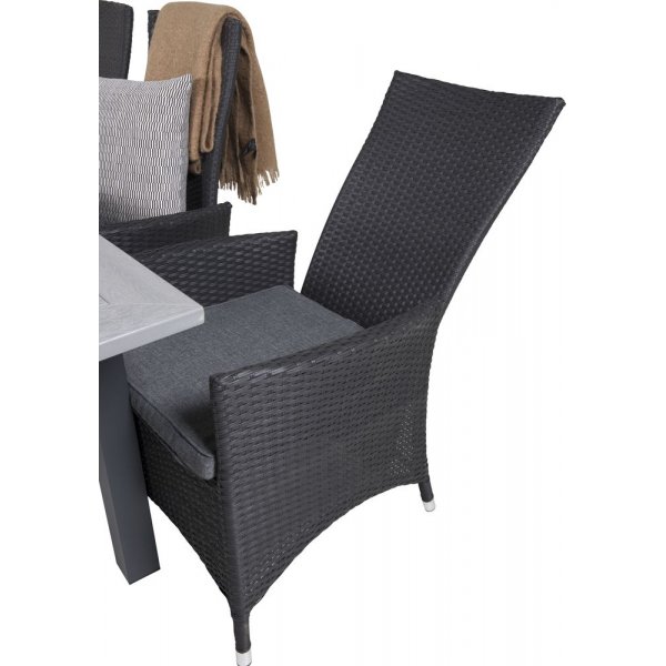 Ekenäs Matgrupp (152x90) - Svart/Grå - 6 Stolar Ekenäs Matgrupp (152x90) - Svart/Grå - 6 Stolar