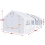 Partytelt i PVC - 4 x 18 m