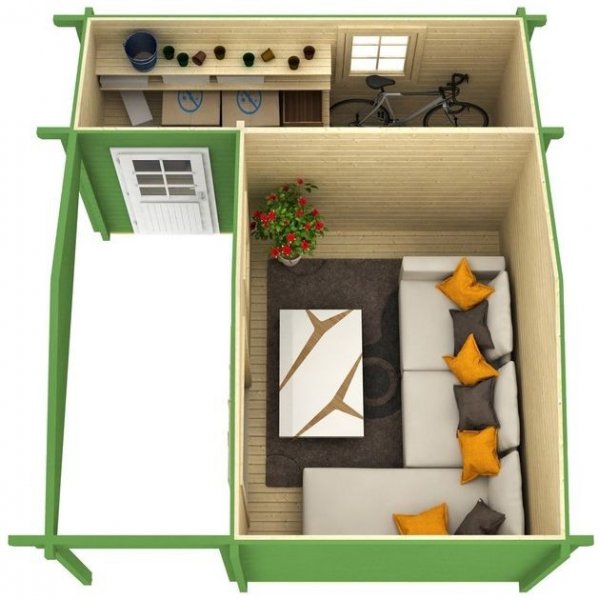 Attefallshus Mullsj� - 21,5 m�