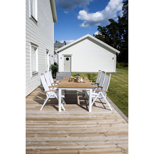 Maglehem matbord (210*100 cm) � Vit/Teak