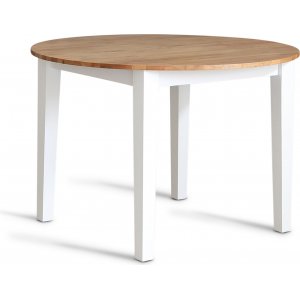 Matbord Dalön runt Ø110 cm - vit och oljad ek Matbord Dalön runt Ø110 cm - vit och oljad ek