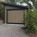 Garageporten målad med lasyr färg Garageport 18° Rak Panel