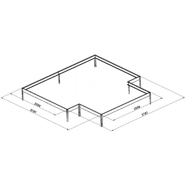 Växthus Saturnus 12,8 m² - Svart + Växthusbord Växthus Saturnus 12,8 m² - Svart + Växthusbord