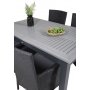 Ekens Matgrupp (152x90) - Svart/Gr - 4 Stolar
