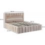 S�ngram med led-belysning 160x200 cm