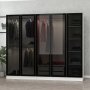 Cavolo garderob 225x52x210 cm - Vit/svart