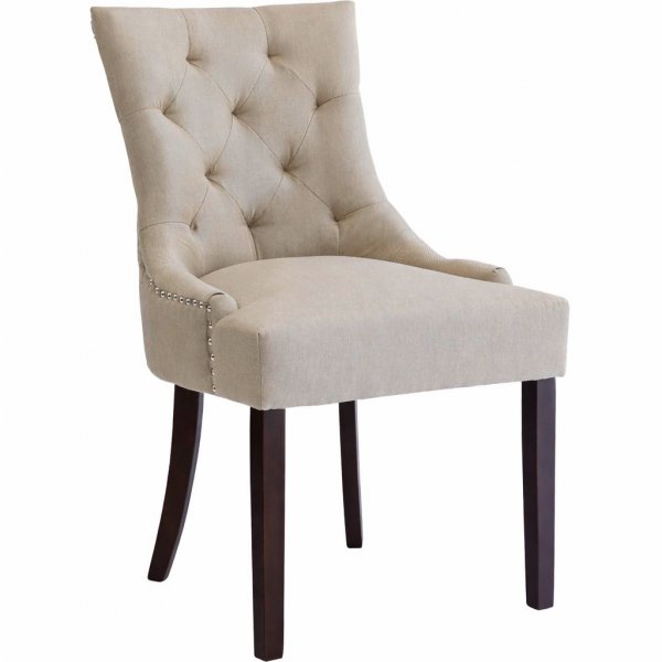 Tuva stol beige med bruna ben